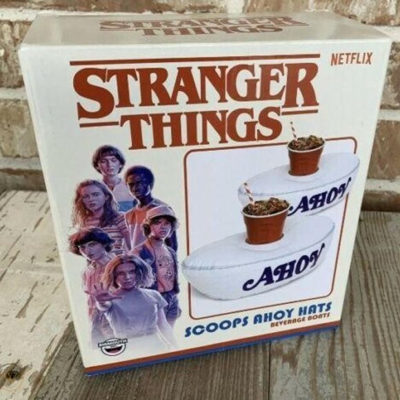 Netflix Other - Stranger Things Scoops Ahoy Hat Cup Can Holder Inflatable Pool Boat Floats NEW